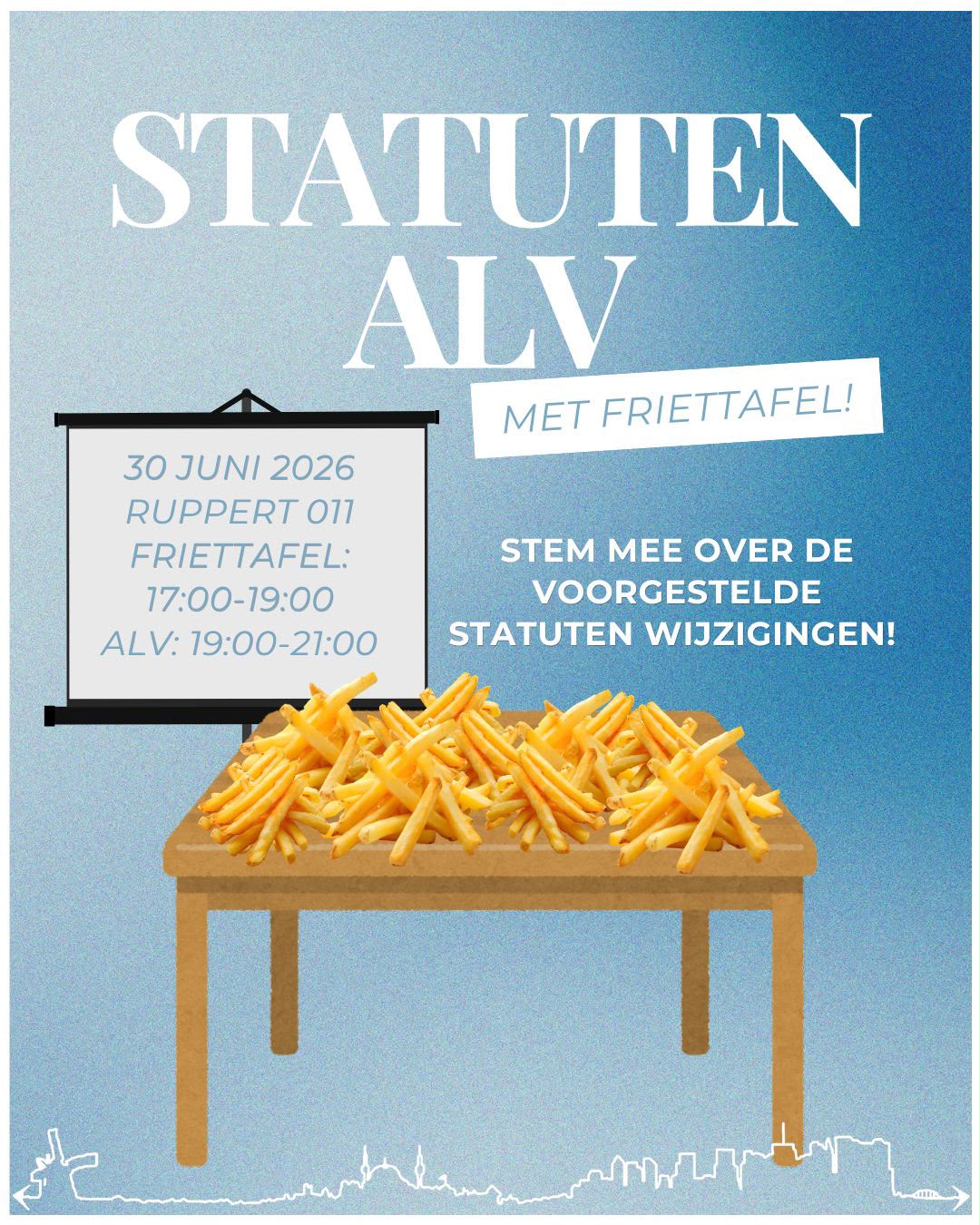 Friettafel van Statuten ALV